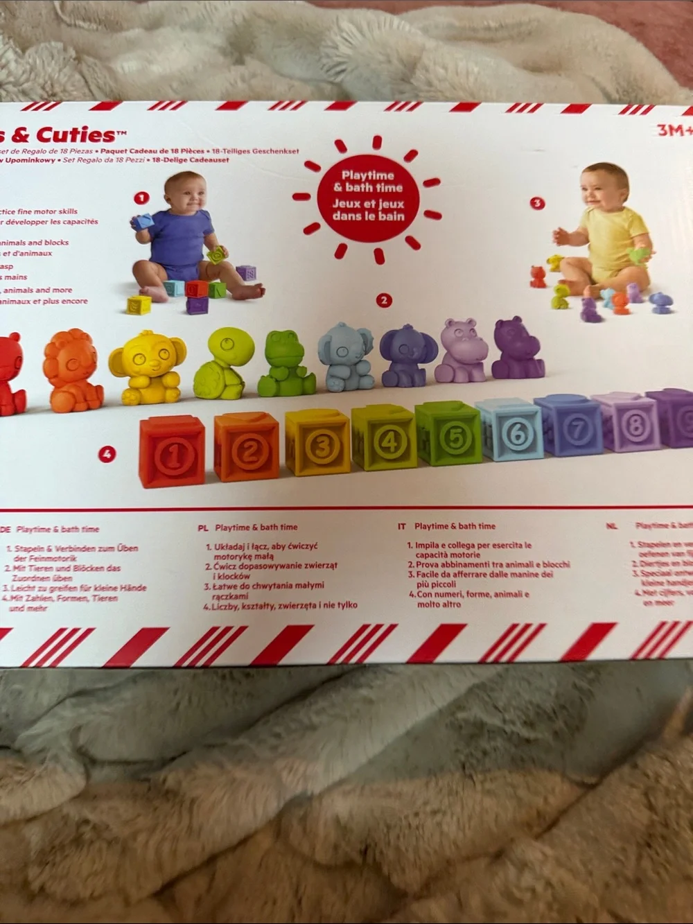 Bright Starts Cubes & Cuties™ Colorful Numbered Stacking Blocks - Multicolor